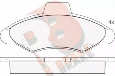 R BRAKE rb0790 -  Комплект тормозных колодок, дисковый тормоз